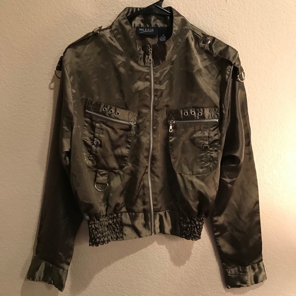 Mileage XL zippered jacket w/silver embellishments